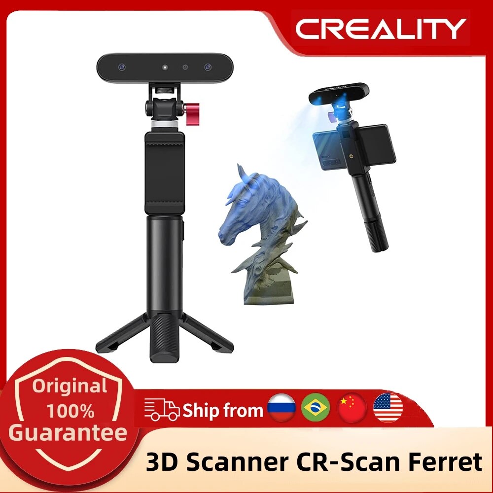 Creality 3D ĳ, CR-Scan Ferret 3D μ ׷̵, ޴ ĵ , 30 FPS ĳ ӵ, 0.1mm Ȯ, ASIC Ĩ